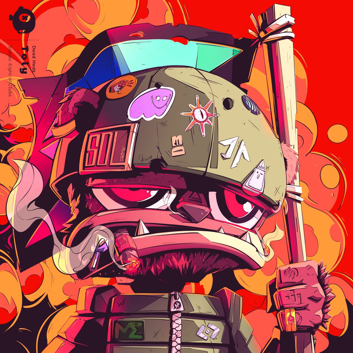 BitClapz's tweet photo. @toly Idk wtf is dat but whenever you want to real pfp the goat of Solana @NoneHallie made you one a while back. https://t.co/KD0qD1E6Rq