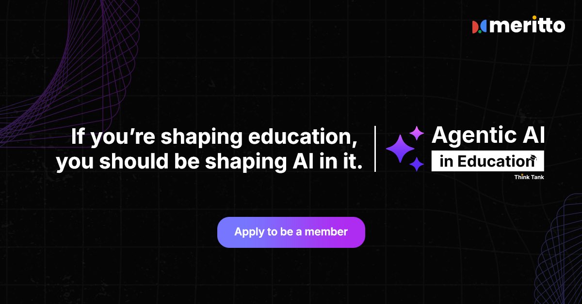 Introducing - “Agentic AI in Education Think Tank” , a space where AI’s role in education is designed, not just debated.
We’re bringing together CXOs, leaders who prioritize impact over noise—dedicated to shaping the future of AI in education . Apply events.meritto.com/TheAIInEducati…