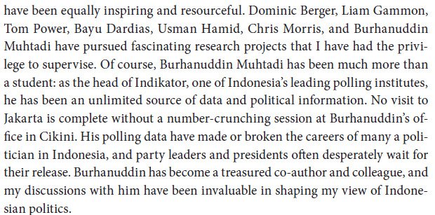 INDIKATOR (@indikatorcoid) on Twitter photo Dalam buku Prof Marcus Mietzner <a href="/MarcusMietzner/">Marcus Mietzner</a> terbitan Cornell University Press ini Prof. Marcus memberikan semacam acknowledgement bahwa pendiri Indikator: "<a href="/BurhanMuhtadi/">IG @burhanuddinmuhtadi</a> has been much more than a student....Burhanuddin has become a treasured co-author and colleague..." Dalam buku Prof Marcus Mietzner <a href="/MarcusMietzner/">Marcus Mietzner</a> terbitan Cornell University Press ini Prof. Marcus memberikan semacam acknowledgement bahwa pendiri Indikator: "<a href="/BurhanMuhtadi/">IG @burhanuddinmuhtadi</a> has been much more than a student....Burhanuddin has become a treasured co-author and colleague..."