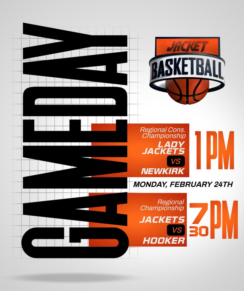 IT’S GAMEDAY! THIS MONDAY!!! 
Come support the Jackets in Regional Finals. 

📍Watonga 
📺 fairviewyellowjackets.tv
