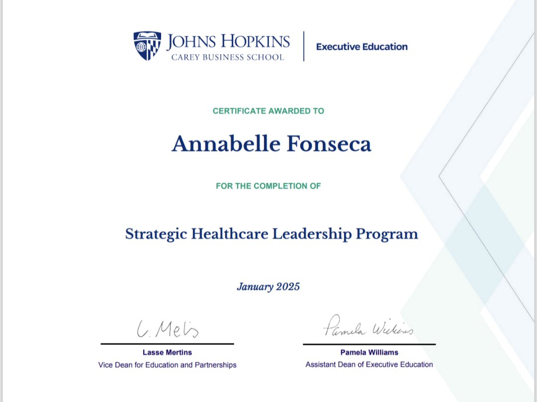 Annabelle Fonseca (@afonsecamd) on Twitter photo Delighted to complete the Johns Hopkins Strategic Healthcare Leadership Program. Thank you <a href="/WomenSurgeons/">WomenSurgeons</a> for the leadership education grant that allowed me to do this. An amazing experience. I learned a lot! <a href="/UABSurgery/">UAB Surgery</a> Delighted to complete the Johns Hopkins Strategic Healthcare Leadership Program. Thank you <a href="/WomenSurgeons/">WomenSurgeons</a> for the leadership education grant that allowed me to do this. An amazing experience. I learned a lot! <a href="/UABSurgery/">UAB Surgery</a>