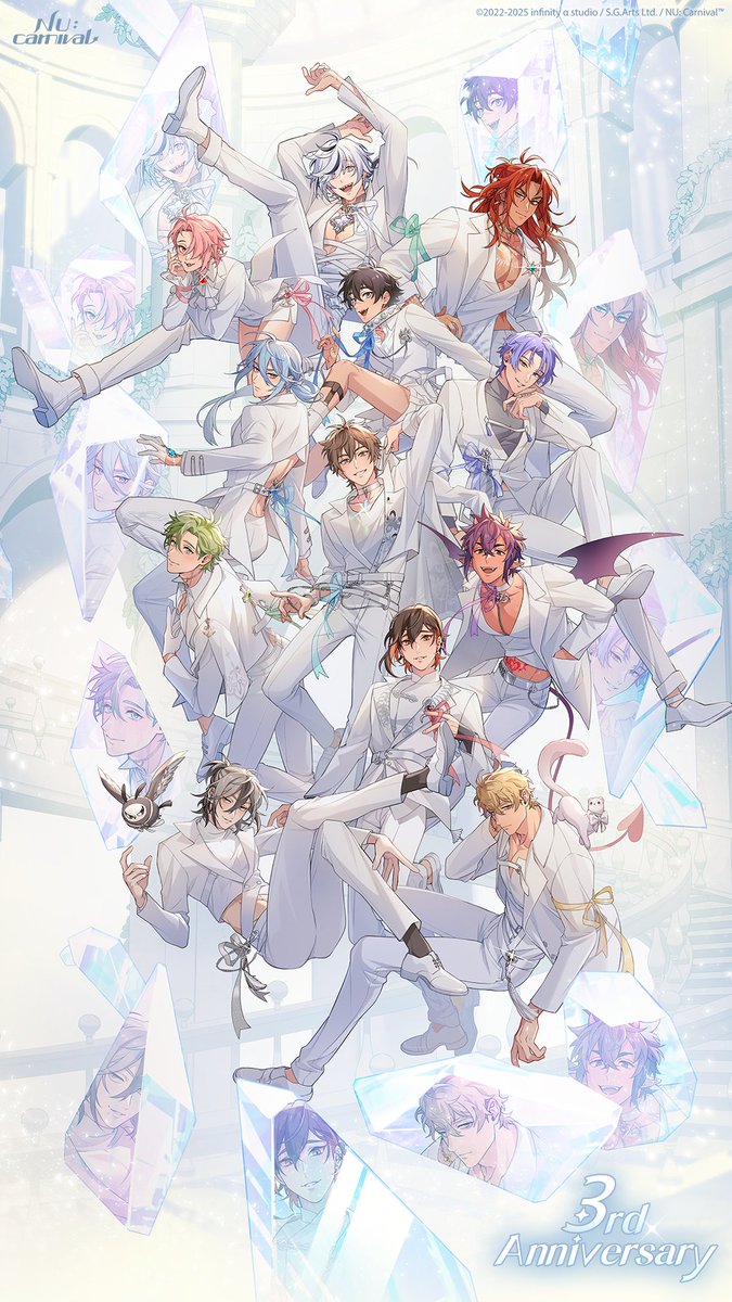 \🥂 NU: Carnival - Happy Third Anniversary 🥂/

Thank you, Masters, for accompanying and supporting us as NU: Carnival finally enters its third year 🎊
Every day spent with Master shines brightly like gemstone
With us accompanying you, the future will be even more dazzling ✨