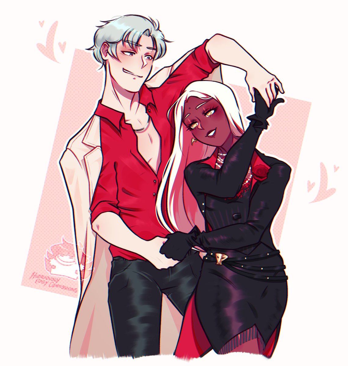 Cute couple dancing! ✧

Halfbody render requested by: @ScaraJingYuan 

#Commission | #commissionsopen | #commissions