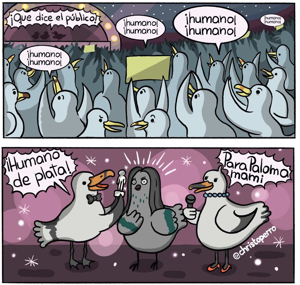 Humano de Plata para… 
#Vina2025 #GeorgeHarris #chile #gaviota