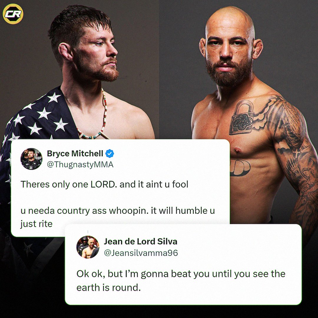 ChampRDS's tweet photo. Jean Silva responds to Bryce Mitchell:

"I'm gonna beat you until you see the earth is round." 💀

#UFC #MMA https://t.co/mwZ7GaV0IC