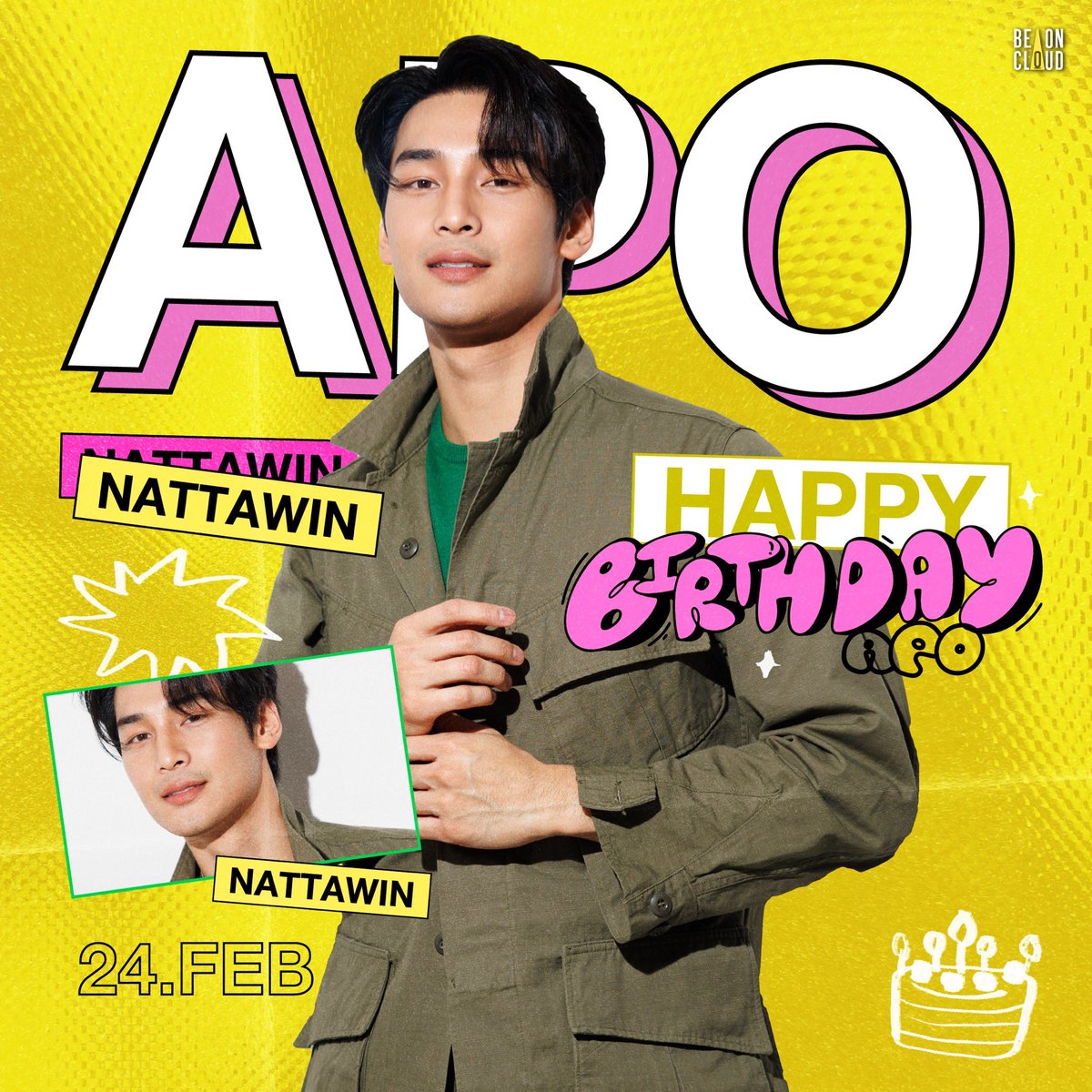 HAPPY BIRTHDAY APO 💛

#ApoNattawin #BeOnCloud
