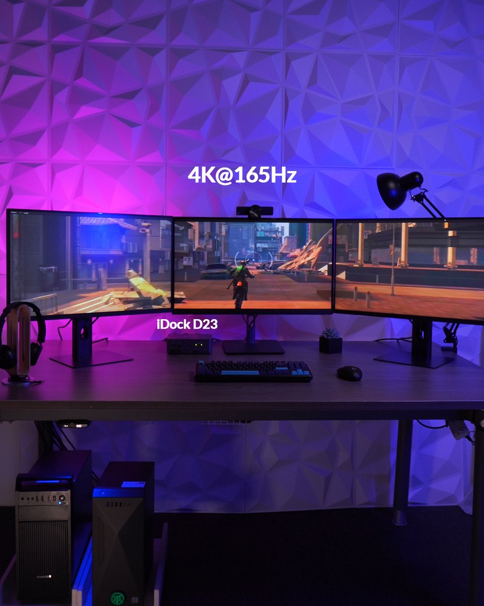 av_access's tweet image. Elevate Your Gaming Setup with #iDock! 
Take your gaming experience to the next level with the iDock D23 #kvmdockingstation! 
With support for 4K@165Hz and #triplemonitor setups, it’s the perfect choice for gamers who need smooth, high-res visuals and seamless device switching.