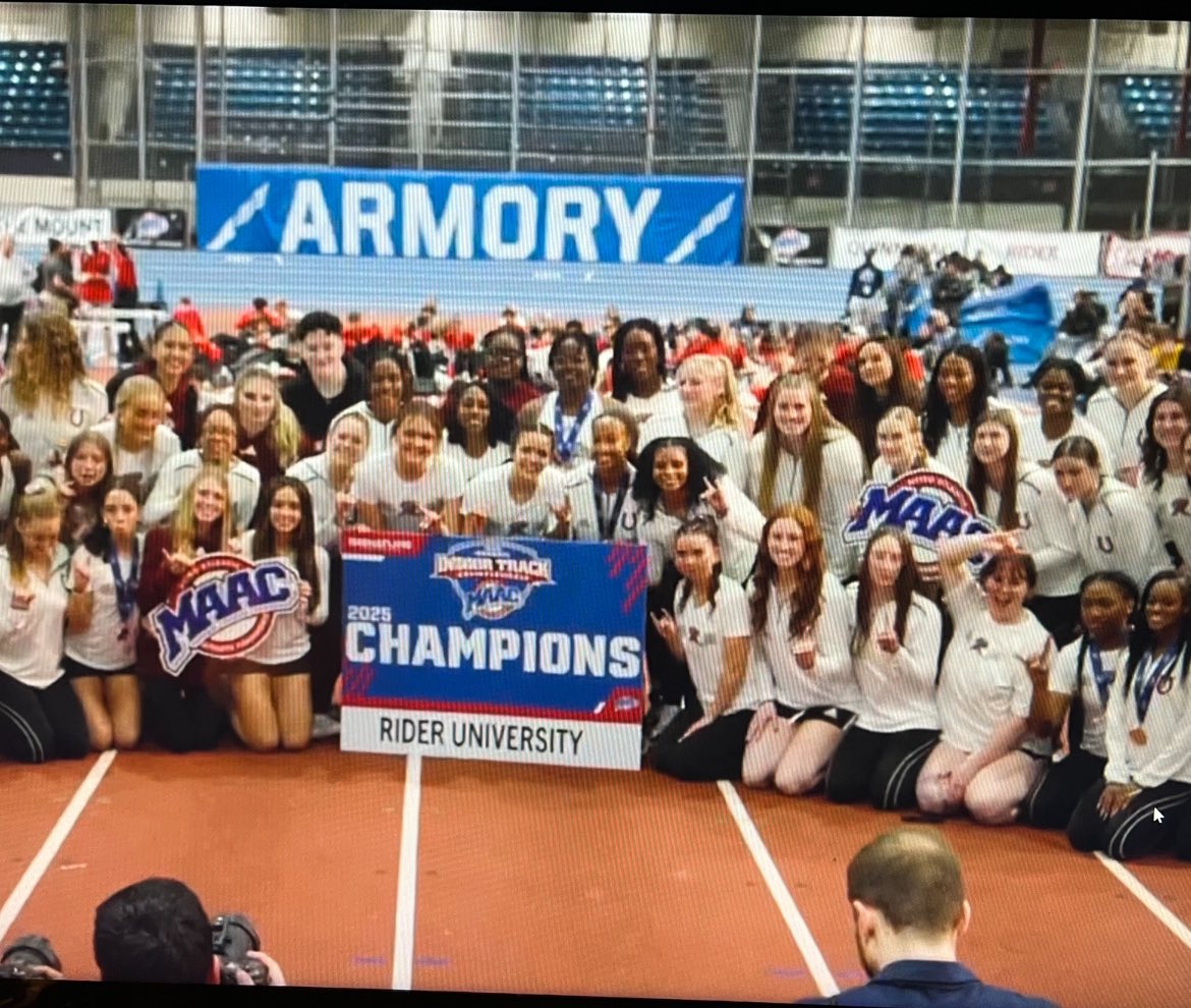 Back to back to back to back to back 5 in a row RIDER Maac indoor champions