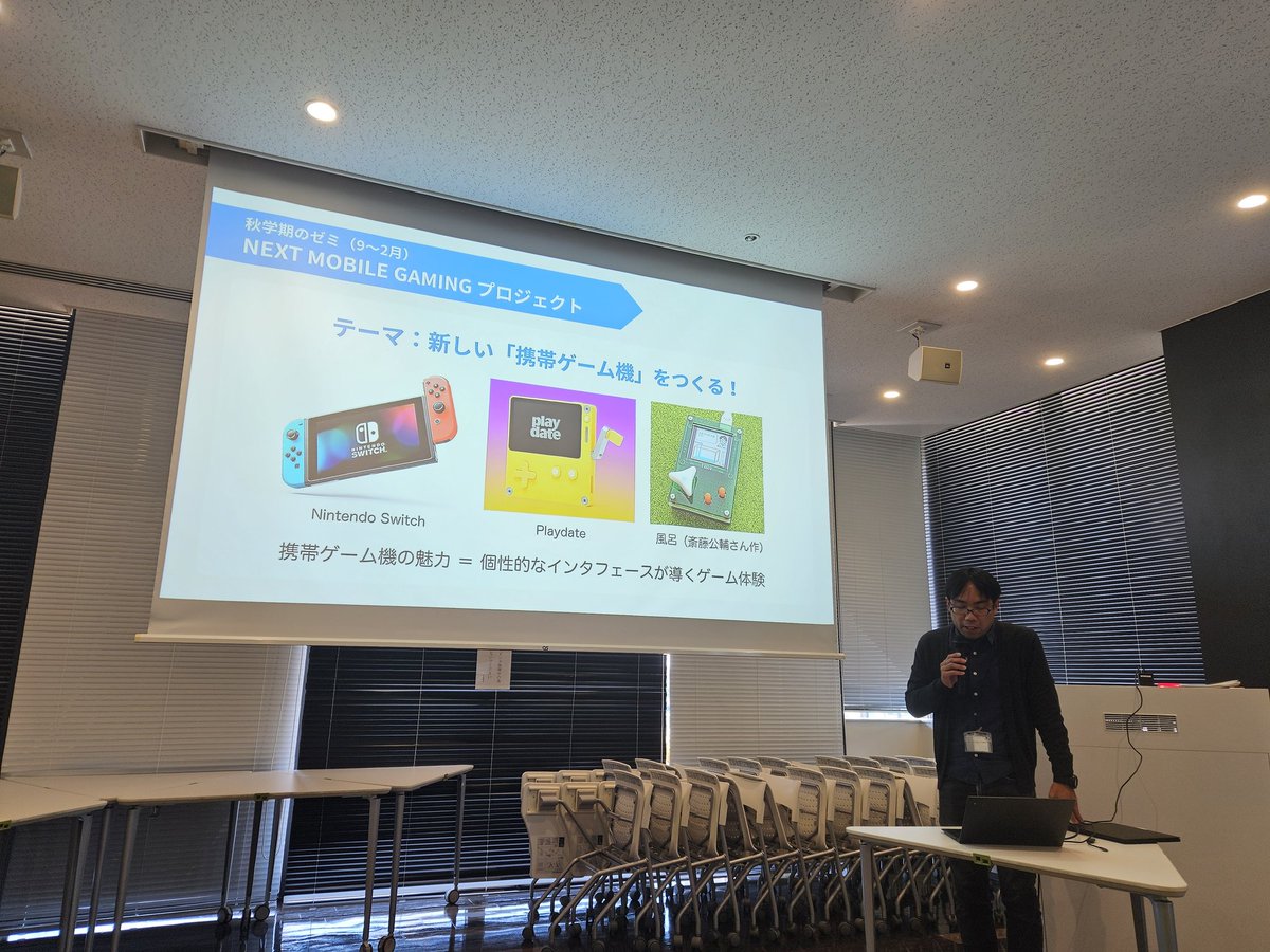 HomeiMiyashita's tweet photo. 橋本先生によるオープニング！制作用件にハードル高っ！ #NMGaming https://t.co/kDBYFzTvkc