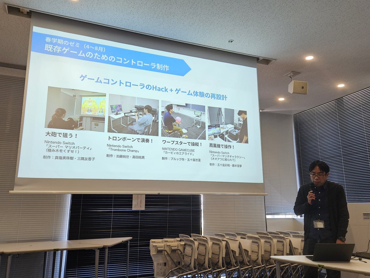 HomeiMiyashita's tweet photo. 橋本先生によるオープニング！制作用件にハードル高っ！ #NMGaming https://t.co/kDBYFzTvkc