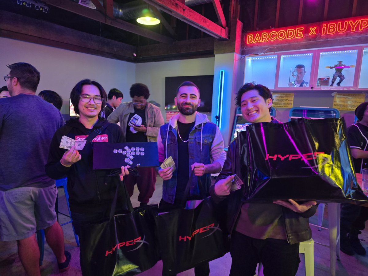 Congratulations to <a href="/BarcodeOC/">Barcode</a> Fight Night Feb 2025 <a href="/StreetFighter/">Street Fighter</a> Winners!

🏆 <a href="/HaroutFGC/">Harouto</a> (middle)
🥈 <a href="/ChrisWinKeyless/">ChrisWin</a> (left)
🥉 <a href="/axlshingo/">axlshingo</a> (right)

Thank you <a href="/iBUYPOWER/">iBUYPOWER</a> <a href="/HyperX/">HyperX</a> <a href="/VSGamingUSA/">ViewSonic Gaming USA</a> for supporting the event! 

Shoutouts to SoCal FGC for coming through tonight!

See you