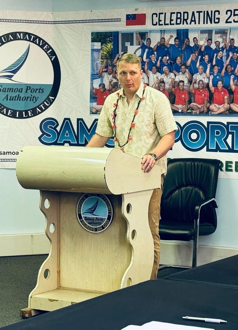 #StatePartnershipProgram | Today Chargé Daniel Tarapacki and the Samoa Ports Authority welcomed Nevada National Guard (NVNG) for a week-long cybersecurity training.  This partnership strengthens regional stability and fosters mutual understanding between the U.S and Samoa.