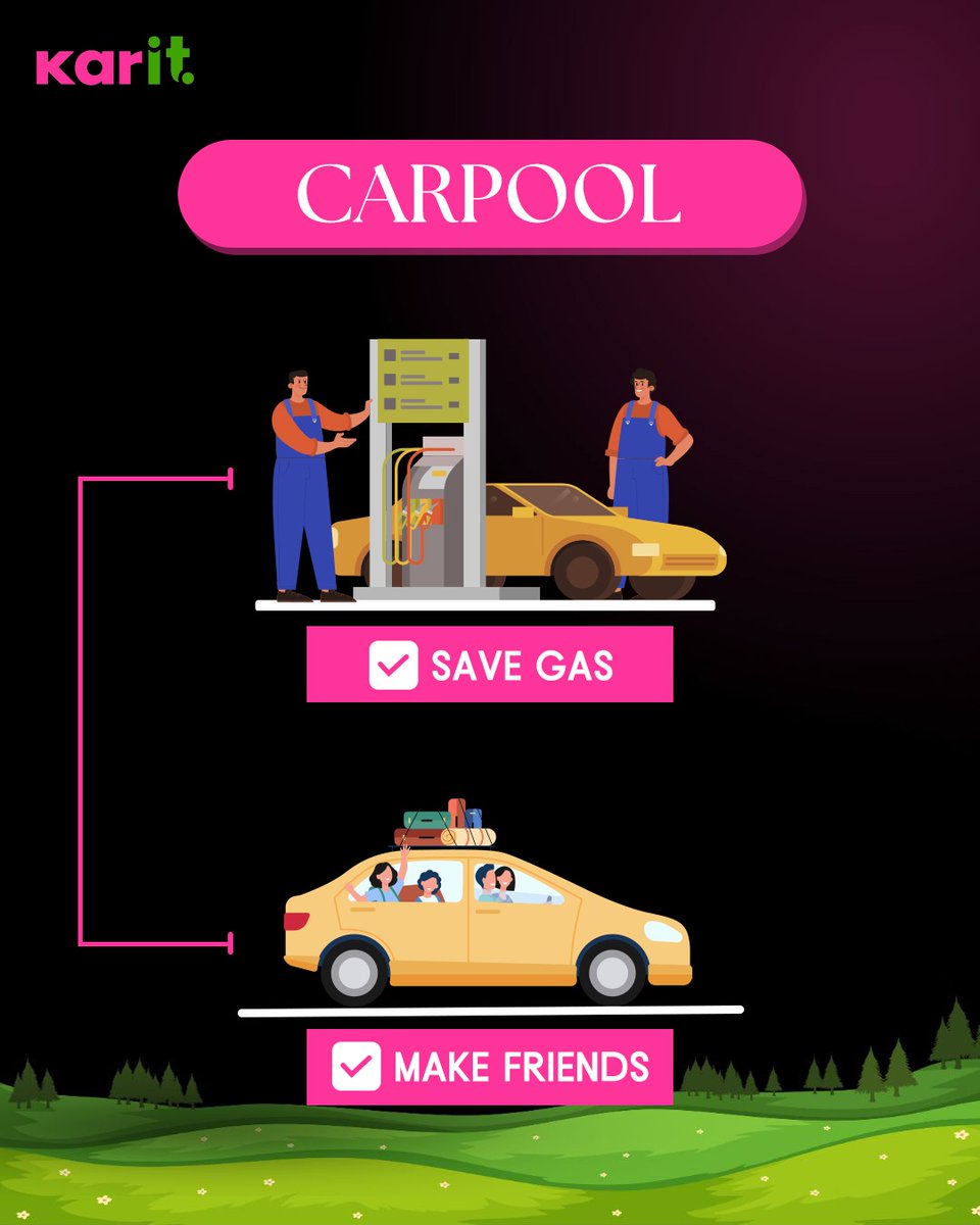 wekarit's tweet image. #Carpooling is a smart and eco-friendly way to commute. By sharing rides with others, you can significantly cut down on fuel costs, reduce traffic congestion, and lower your carbon footprint. It also gives you a chance to meet new people and strengthen social connections.
#karit