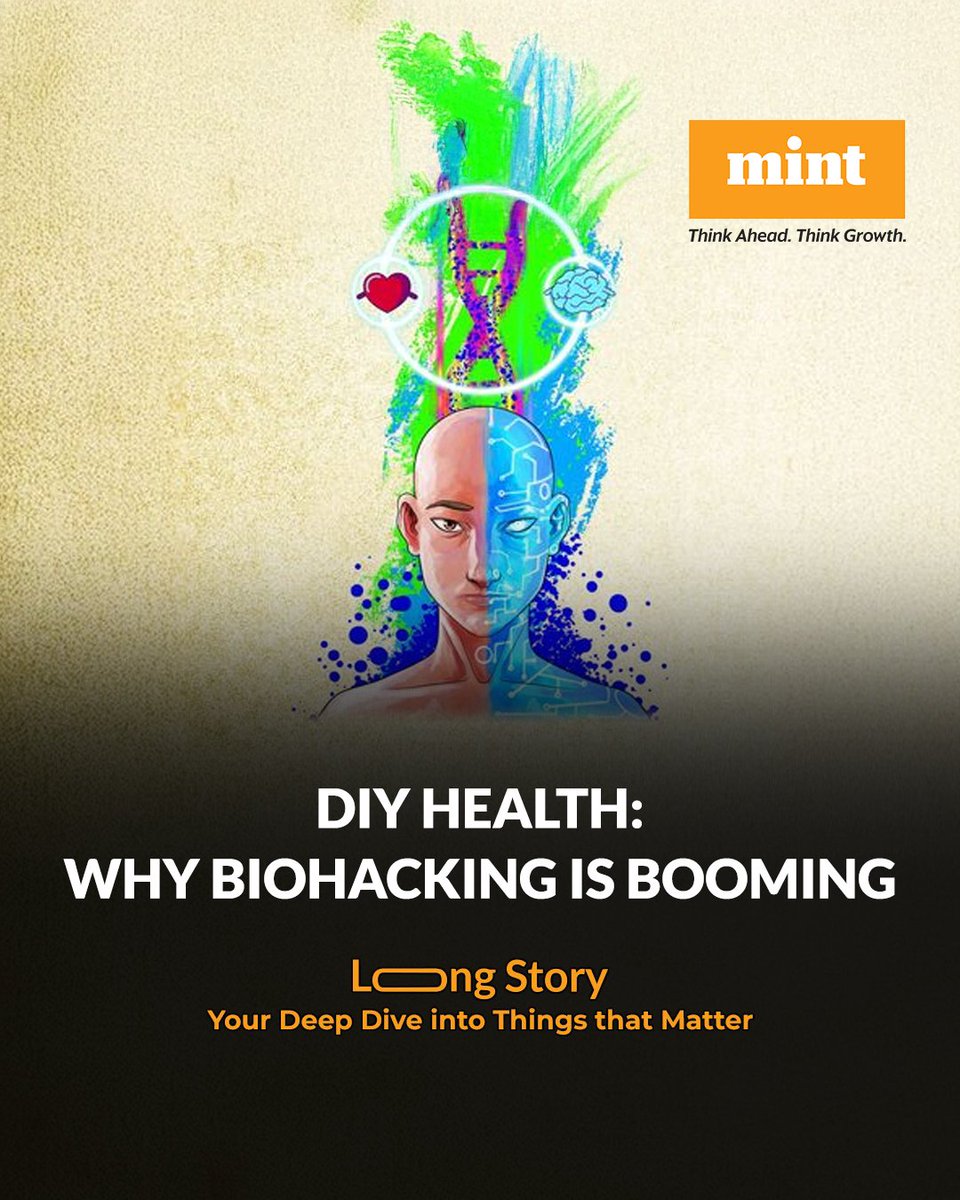 With 100mn+ Indians struggling with diabetes &amp; metabolic disorders &amp; failing mainstream healthcare, some are now spending Rs. 50,000 a month tracking their gut, blood and sleep.

A leading diagnostic chain saw its preventive testing revenue jump from 7% to 17% as biohackers adopt