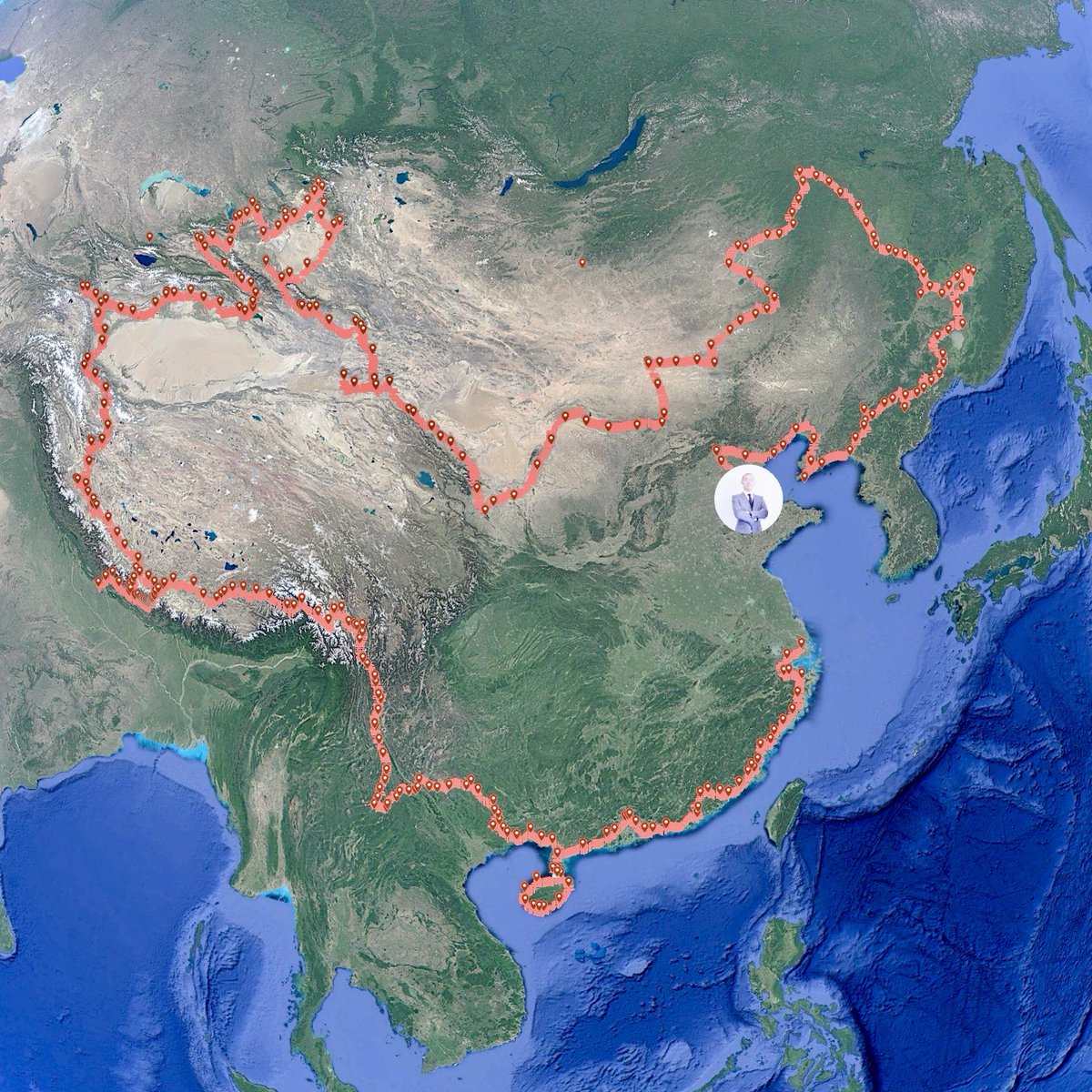 manju0519's tweet photo. 昨日に天津に着いた。
#自転車中国一周
総走：33,456.56km
本日：廊坊市 → 天津市 / 66.64km
標高：高48m / 低21m
気温：高3° / 低-5°
日数：1211日目 https://t.co/Dx0GYsh5YY