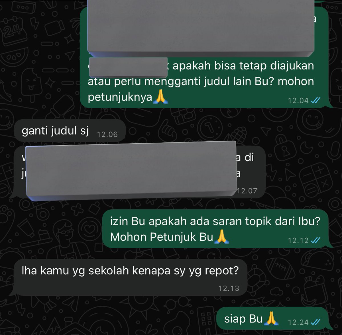 sugarbrader's tweet photo. semoga diberikan hidayah kepada dosen pembimbing seperti ini🙏 amin https://t.co/IUNScAdklU