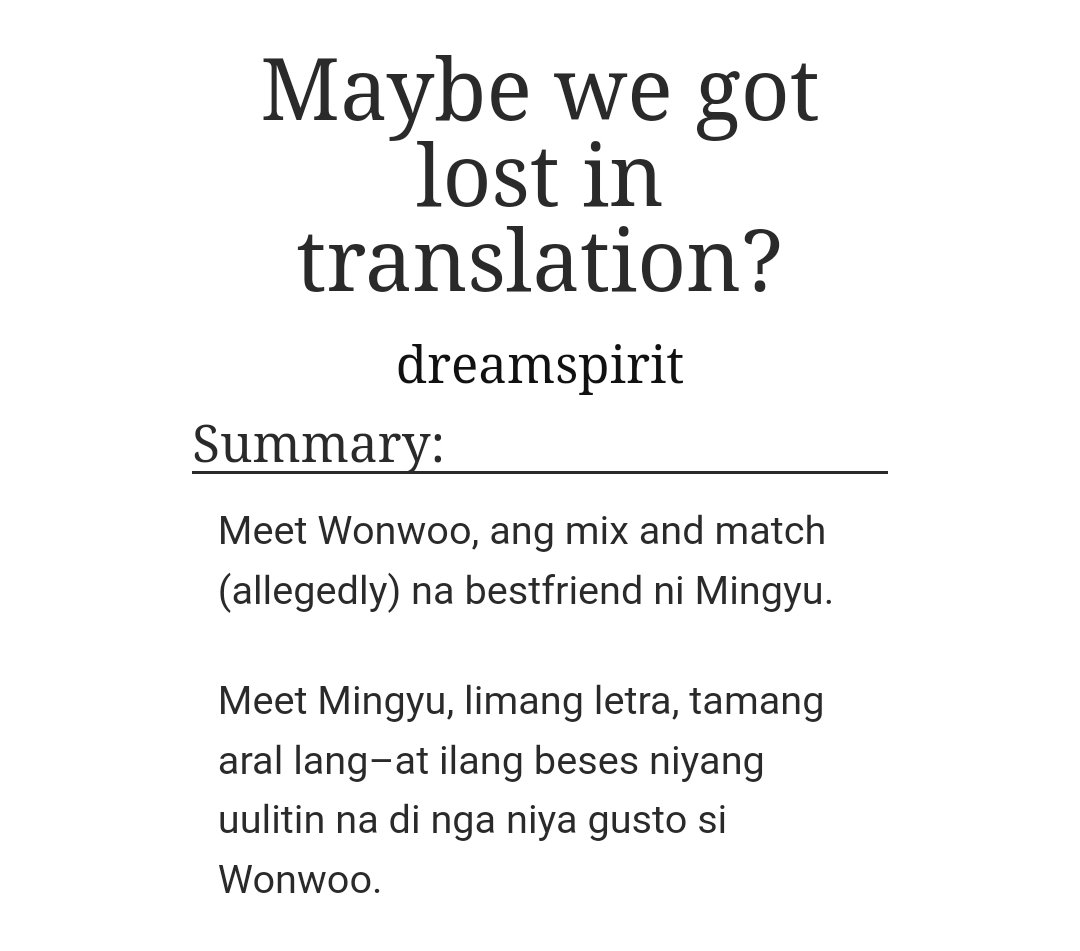 drmspiritarchv's tweet photo. a #minwon filo au fic

Maybe we got lost in translation

-4k words
- taglish
- fluff, friends to lovers(?)
- belated happy valentine's day at mabuhay ang minwon! 

https://t.co/KwQ4Iu4qfs https://t.co/3jVlLA6R3i