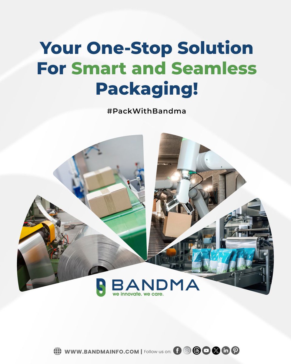 bandma_india's tweet image. Packaging made smarter, faster, and more efficient. We redefine the packaging experience with innovation and precision, ensuring every product is packed to perfection. 

Contact us to Get More Details ☎1800 309 2980 
Visit bandmainfo.com

 #PackagingMachine #Bandma