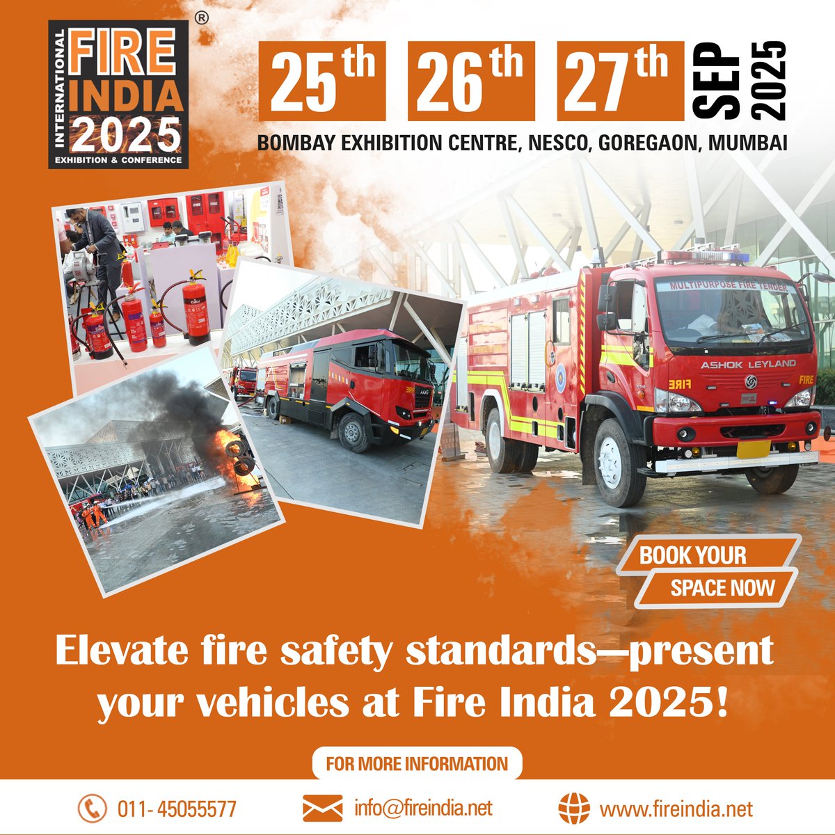 FireIndia's tweet image. Exhibit your firefighting vehicles at Fire India 2025 as it offers exceptional opportunities &amp;amp; connects with industry leaders, decision-makers &amp;amp; more

Enquire: fireindia.net/exhibitor-enqu…

🗓️25th - 27th September 2025

#FireIndia2025 #firevehicles #exhibitionspace #exhibition #mumbai