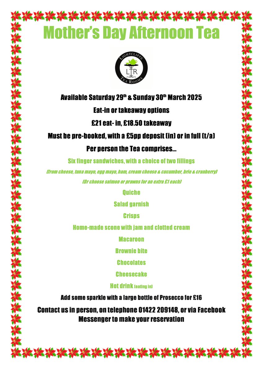 Lightcliffe Tea Room (@lightcliffetea) on Twitter photo 