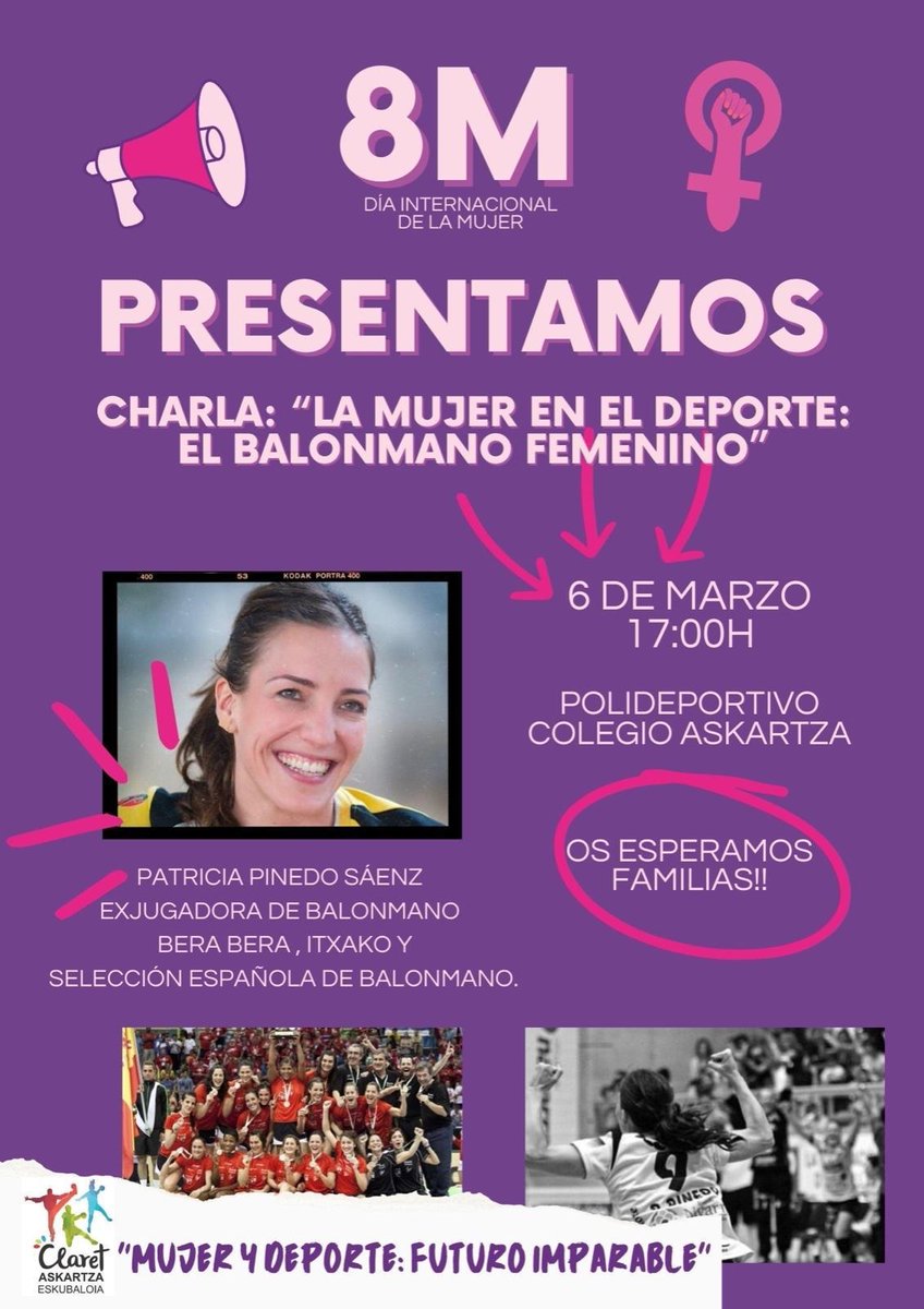 📢 8M EMAKUMEAREN NAIOARTEKO EGUNA
📢 8M DIA INTERNACIONAL DE LA MUJER
📅 2025/03/06
⏰ 17:00
🏦 ASKARTZA Polikiroldegian
<a href="/Askartza_bmano/">Askartza Eskubaloia</a> 
#EskubaloaiBizkaia #EskubaloiaEuskaraz