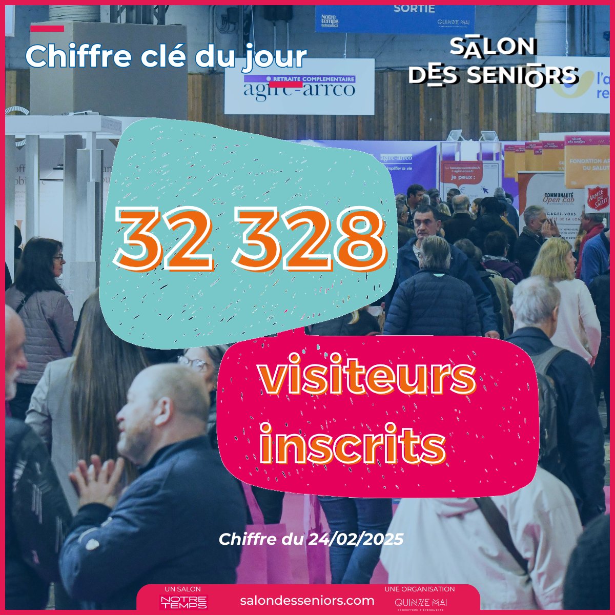 Déjà 𝟯𝟮 𝟯𝟮𝟴 inscrits pour la prochaine édition du Salon des Seniors de Paris  🚀 Exposez au cœur du 𝗽𝗹𝘂𝘀 𝗴𝗿𝗮𝗻𝗱 𝗿𝗲𝗻𝗱𝗲𝘇-𝘃𝗼𝘂𝘀 𝗚𝗿𝗮𝗻𝗱 𝗽𝘂𝗯𝗹𝗶𝗰 𝗱𝗲́𝗱𝗶𝗲́ 𝗮𝘂 𝟱𝟱+ en Île-de-France 🎯 :  salondesseniors.com/content/reserv…