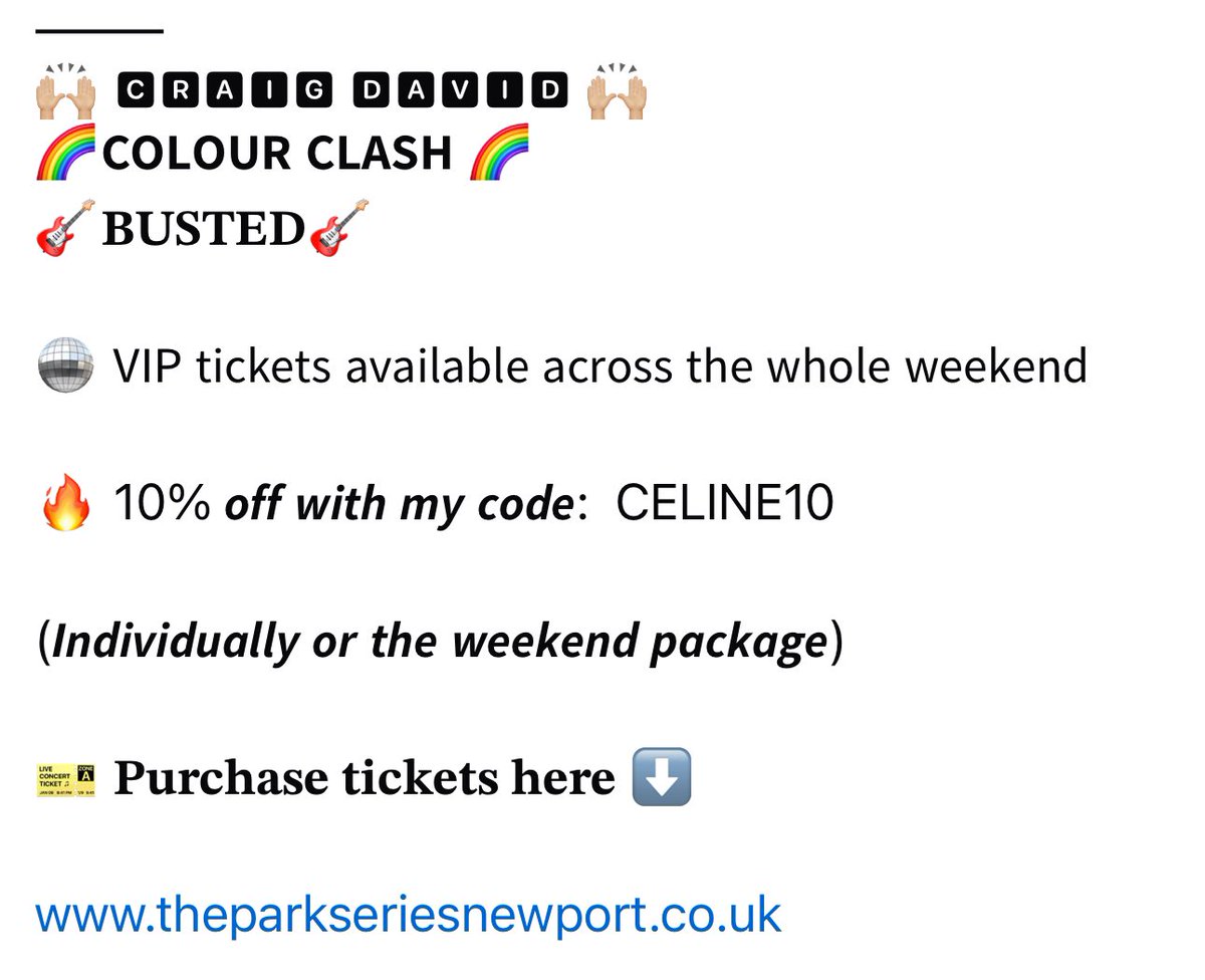 Interested in any of these? Use my code for 10% off : CELINE10 #theparkseriesnewport #theparkseries #Newport