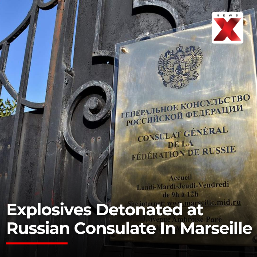 NewsX's tweet photo. Three explosive devices were thrown at the Russian consulate in Marseille on Monday, with two detonating but causing no injuries. The attack occurred on the third anniversary of Russia's invasion of Ukraine.
#Marseille #RussianConsulate #Explosion #UkraineWarAnniversary #FranceNews #SecurityAlert #IED #BreakingNews #France