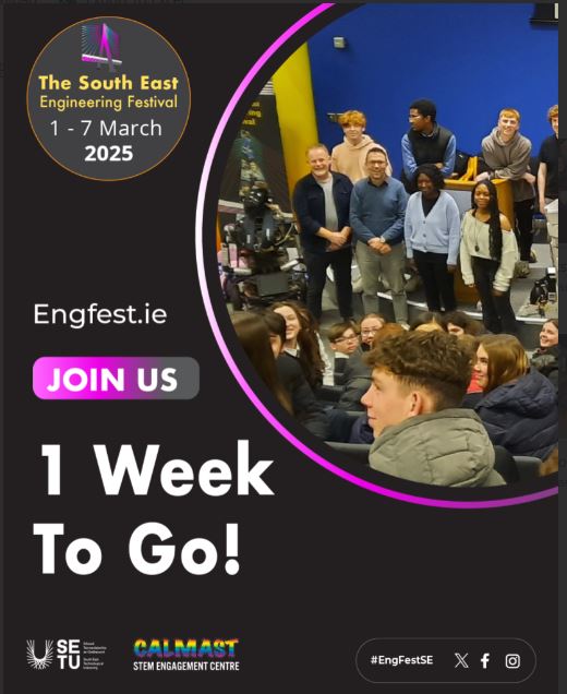 South-East Engineering Festival SETU & Calmast (@engfestse) on Twitter photo Get involved in #AllThingsEngineering with <a href="/SETUIreland/">South East Technological University</a> <a href="/CalmastWIT/">Calmast SETU</a> <a href="/EngineerIreland/">Engineers Ireland</a> ! One week to go for workshops, webinars, talks & presentations! Primary schools <a href="/KNEX/">K'NEX Brands</a> competition See the full schedule of events: engfest.ie/events/ 🔩🛠️🌉⚡️🔌 Get involved in #AllThingsEngineering with <a href="/SETUIreland/">South East Technological University</a> <a href="/CalmastWIT/">Calmast SETU</a> <a href="/EngineerIreland/">Engineers Ireland</a> ! One week to go for workshops, webinars, talks & presentations! Primary schools <a href="/KNEX/">K'NEX Brands</a> competition See the full schedule of events: engfest.ie/events/ 🔩🛠️🌉⚡️🔌