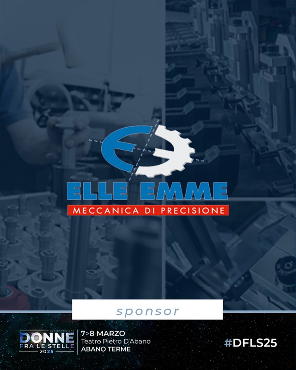 ELLE EMME, sponsor ufficiale, nasce nel 1974. Sviluppando sin dalla sua fondazione una spiccata propensione per le lavorazioni complesse ad alto valore aggiunto, nel tempo si è costantemente evoluta specializzandosi in settori sempre più critici.

donnefralestelle.it

#DFLS25