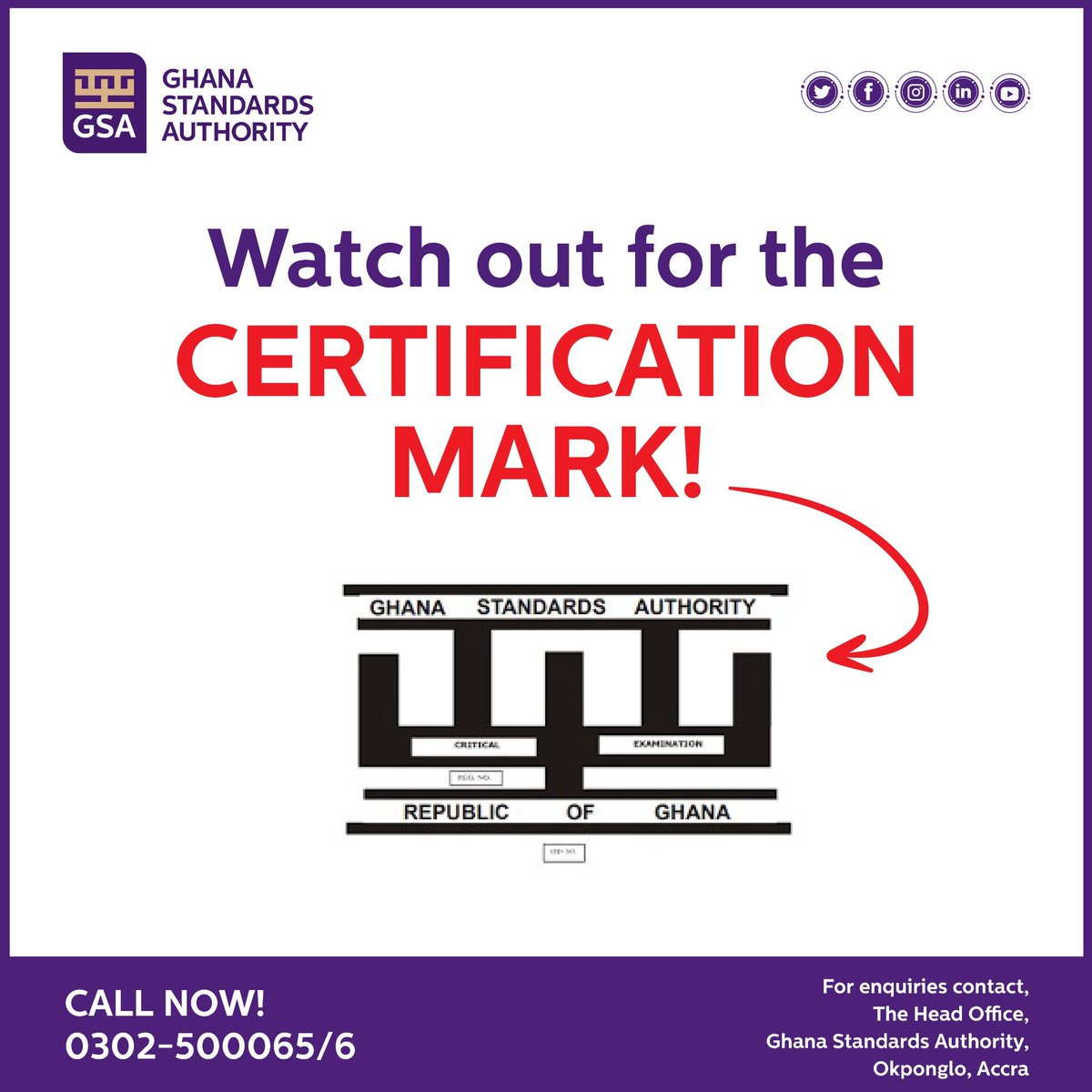 Choose With Confidence! Always Look Out for the GSA Certification Mark When Purchasing a Product.