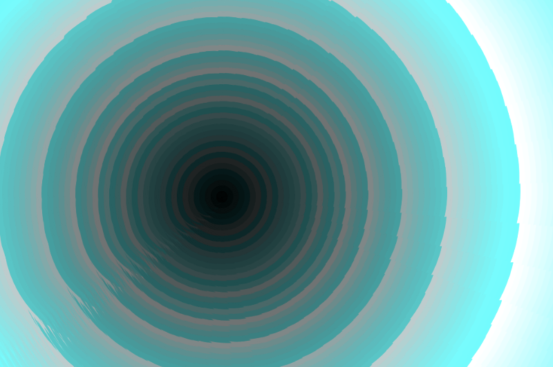 sxolastikos's tweet image. Tunnel
beta.dwitter.net/d/33412
for(i=w=800;i-=5;)for(j=400;j-=5;x.fill())
x.beginPath(),x.arc(w/2+i*C(j),w/2+i*S(j),i,j,9),
x.fillStyle=R(w%i,i%w,i)

#dwitter #tinycode