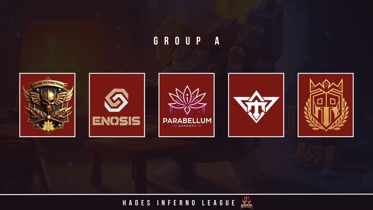 Hades Inferno League (@hileaguecr) on Twitter photo 🔥GROUP A ✖️ #S1Premium
🌎 <a href="/CRFlordeLoto/">CR Flor de Loto</a>
🇭🇺 <a href="/EnosisCR/">Enosis eSports</a>
🇪🇺 <a href="/Parabellum_EsCR/">Parabellum</a>
🇧🇷 <a href="/goldengg_e/">GØLDEN</a>
🇵🇪 <a href="/AlianzaRealCR/">ALIANZA REAL 🔱</a>
#HadesInfernoLeague ✖️ #ClashRoyale 🔥GROUP A ✖️ #S1Premium
🌎 <a href="/CRFlordeLoto/">CR Flor de Loto</a>
🇭🇺 <a href="/EnosisCR/">Enosis eSports</a>
🇪🇺 <a href="/Parabellum_EsCR/">Parabellum</a>
🇧🇷 <a href="/goldengg_e/">GØLDEN</a>
🇵🇪 <a href="/AlianzaRealCR/">ALIANZA REAL 🔱</a>
#HadesInfernoLeague ✖️ #ClashRoyale