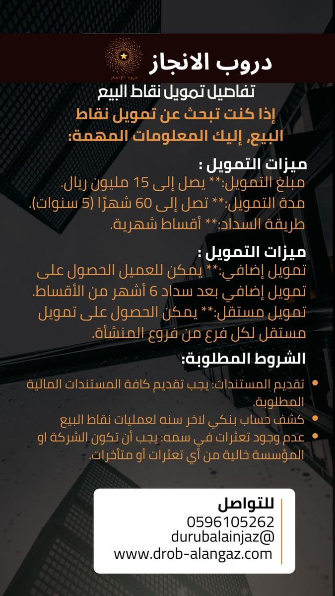 تمويل علي نقاط البيع للمؤسسات والشركات