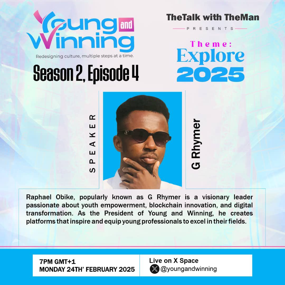 iamgospelrhymer's tweet photo. Hello everyone 😁

I want to specially invite you for the first edition of Young and Winning in 2025 with the theme "Explore 2025"

We are indeed going to explore the various opportunities in the different sectors we have. https://t.co/qCFzFLN8hO