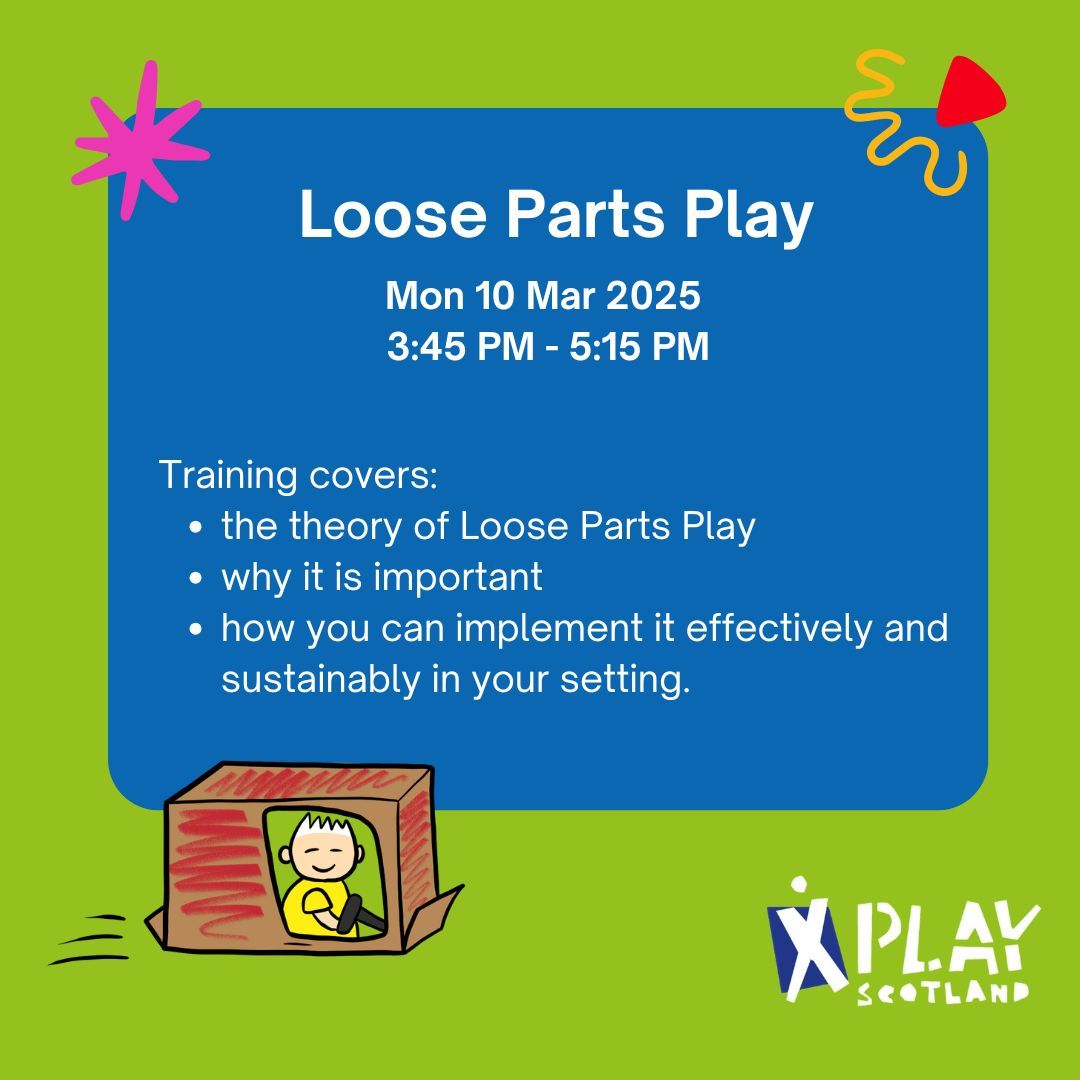 PlayScotland's tweet photo. March is buzzing with play training! 🐝 

We are running training on: Loose parts, Play Pedagogy, and Creating a Play Policy

We also have a brand new training on Play and the Healthy Brain 🧠 

Book your place now: https://t.co/KrOhhmulGc https://t.co/7kd1RKwPER