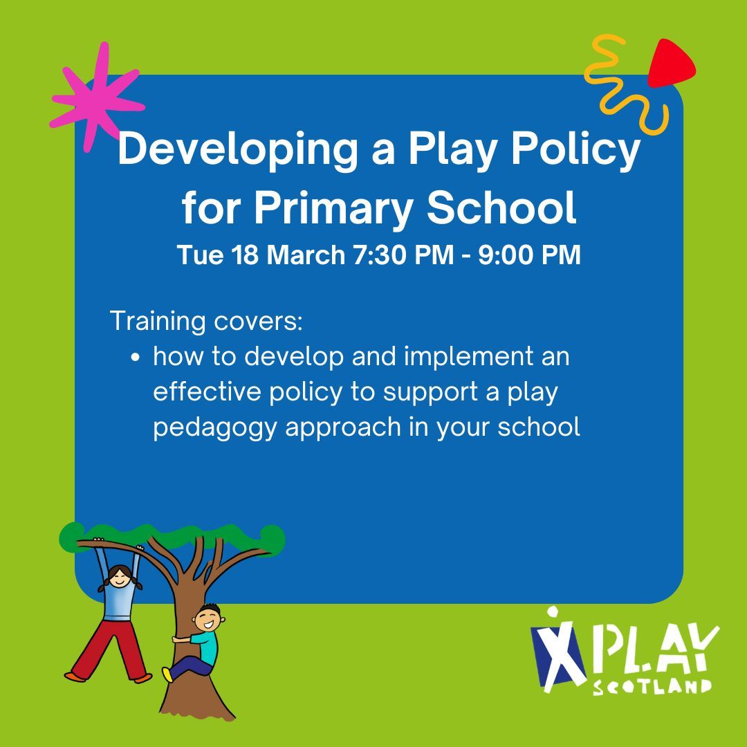 March is buzzing with play training! 🐝 

We are running training on: Loose parts, Play Pedagogy, and Creating a Play Policy

We also have a brand new training on Play and the Healthy Brain 🧠 

Book your place now: buff.ly/3WtmPPA