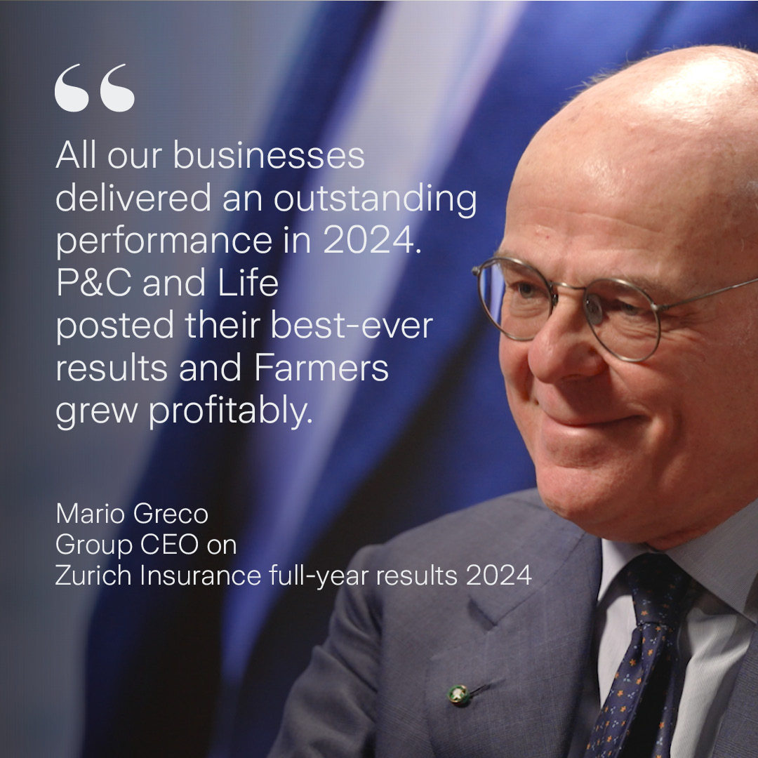 Last week we announced record full-year results for 2024 with an operating profit of USD 7.8 billion and a 24.6% return on equity (Core ROE).

Read the full breakdown here ➡️ 🔗 zurich.com/media/news-rel…

#FinancialResutls