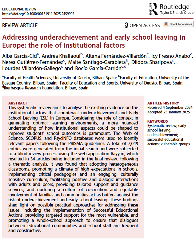 Las compañeras Alba García-Cid, <a href="/AndreaKhalfaoui/">Andrea Khalfaoui</a>, <a href="/Aitana_FdzV/">Aitana</a>, Icy Fresno Anabo, <a href="/gutierreznerea_/">Nerea Gutiérrez</a>, Maite Santiago-Garabieta, Dildora Sharipova, Lourdes Villardón-Gallego y <a href="/RocioCarrion81/">Rocío García Carrión @rociocarrion.bsky.social</a> han publicado un nuevo artículo! 📑