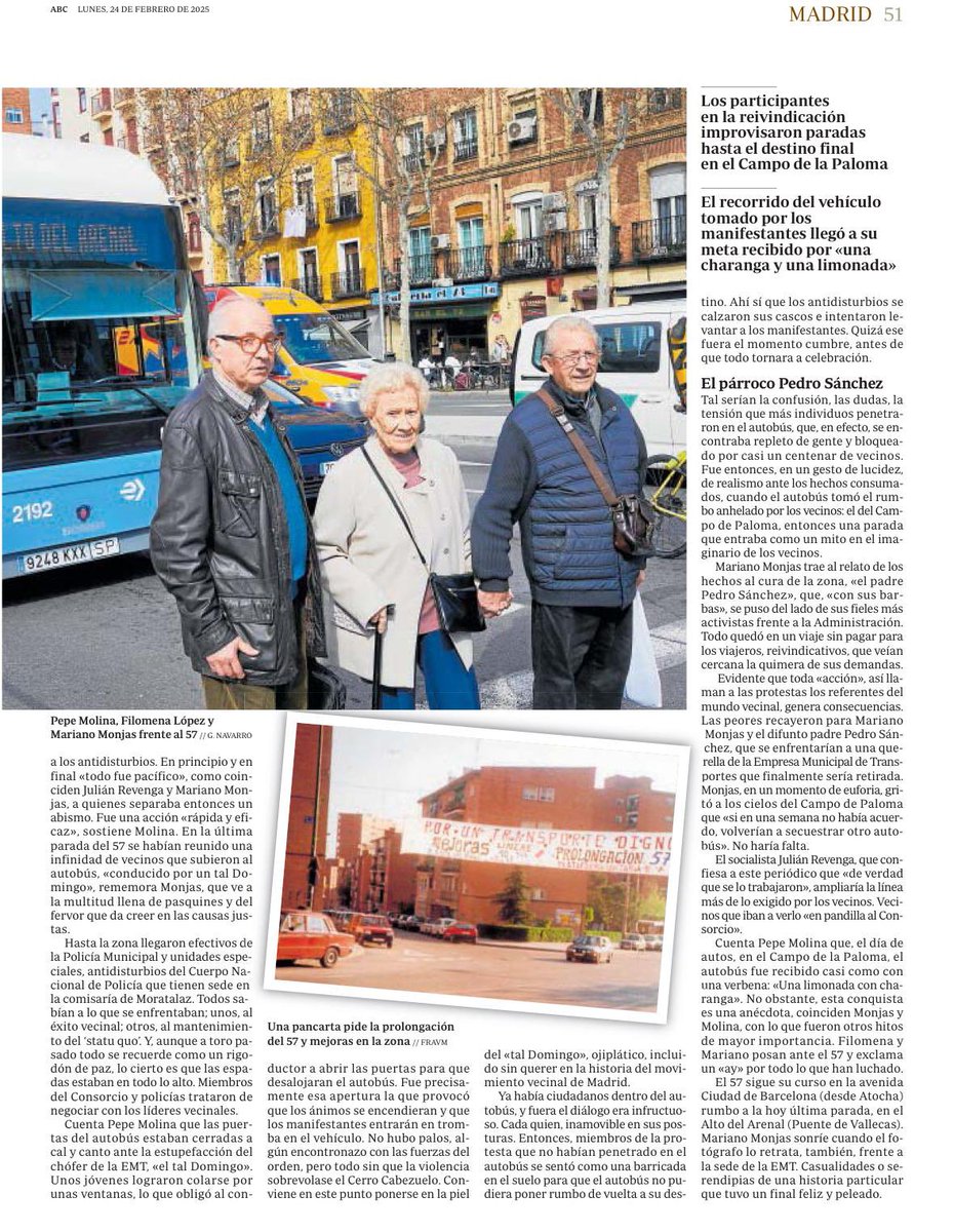 AmosAcero's tweet photo. 🚌🚌🚌 #El47 🎬🎞️🎞️🎬 fue el #El57 en la #memoria de #Vallecas … Una historia #depelícula @FRAVM Vía @abc_madrid @abc_es https://t.co/vI18eQwqBe
