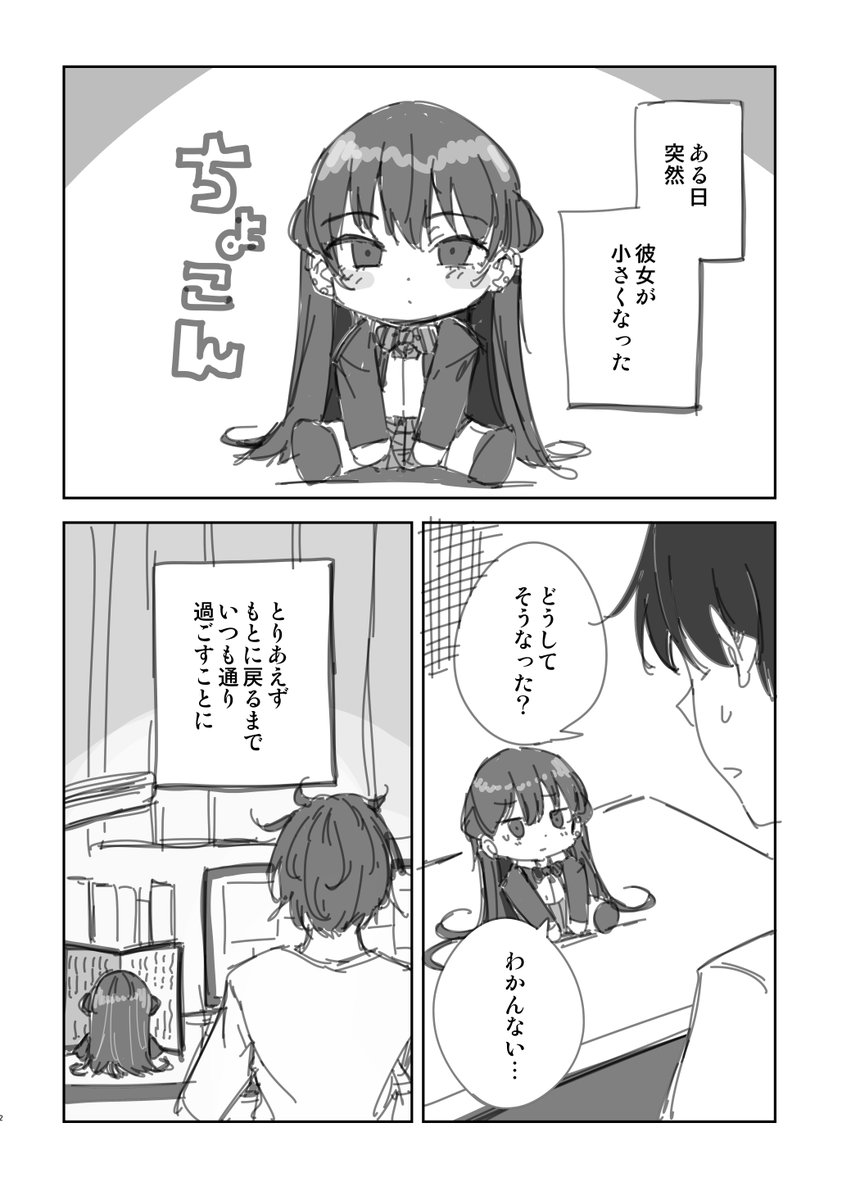 ある日突然彼女が小さくなった 1日目 