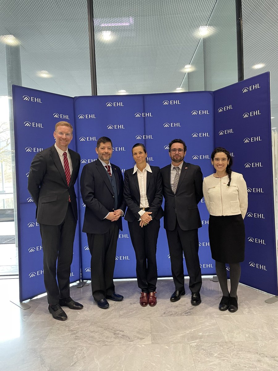 Visita de trabajo al Hospitality Business School (EHL), la escuela de hotelería y turismo más prestigiosa del mundo, junto a Pdta. del Directorio, Carola Ackermann, y rector, Achim Schmitt. Buscando convergencias y oportunidades de colaboración para avanzar en áreas claves para🇨🇱