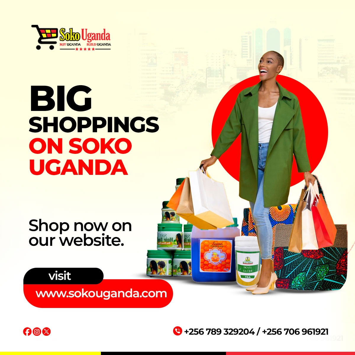Shop from the comfort of your home🤗
➡️sokouganda.com brings shopping to your fingertips! Choose, click, and get delivered at only 5000 ugshs around Kampala #SokoUganda #bubu #Refugees