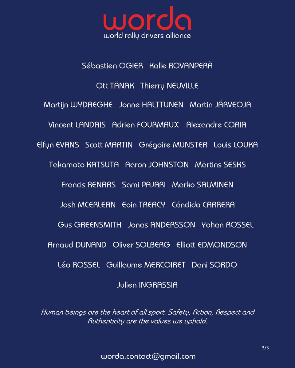 WRC crews statement! Please read and share‼️🙏🏼 #worda