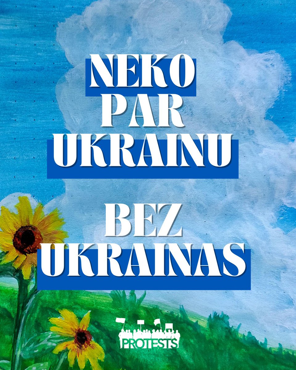 Šodien aprit 3 gadi kopš Krievijas pilna mēroga iebrukuma Ukrainā. 

Ukraina ir galvenā konflikta puse, un tikai tās valdība un tauta var lemt par valsts nākotni, teritoriālo integritāti un iespējamiem miera nosacījumiem.

Слава Україні! 🇺🇦
