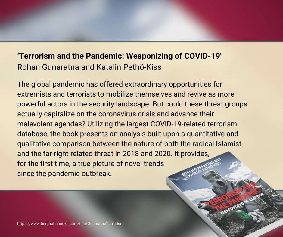 Rohan Gunaratna (@rohangunaratna) on Twitter photo Thank you to my brilliant colleague <a href="/ChasdiRichard/">Richard J. Chasdi, Ph.D.</a> of <a href="/GWtweets/">GW University</a> , for recommending ‘Terrorism and the Pandemic – Weaponizing of COVID-19’.
Available by <a href="/berghahnbooks/">Berghahn Books</a>: berghahnbooks.com/title/Gunaratn…
<a href="/PethoKKatalin/">Katalin P-Kiss</a> Thank you to my brilliant colleague <a href="/ChasdiRichard/">Richard J. Chasdi, Ph.D.</a> of <a href="/GWtweets/">GW University</a> , for recommending ‘Terrorism and the Pandemic – Weaponizing of COVID-19’.
Available by <a href="/berghahnbooks/">Berghahn Books</a>: berghahnbooks.com/title/Gunaratn…
<a href="/PethoKKatalin/">Katalin P-Kiss</a>