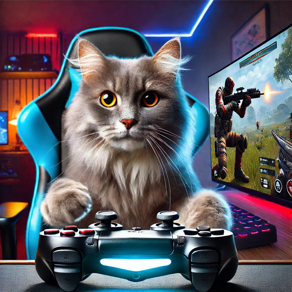 GameRewardsPro's tweet image. &quot;This game is no match for my paws! Watch me unleash a flawless combo and finish it in style! Time to show you the true power of a gamer cat!&quot;