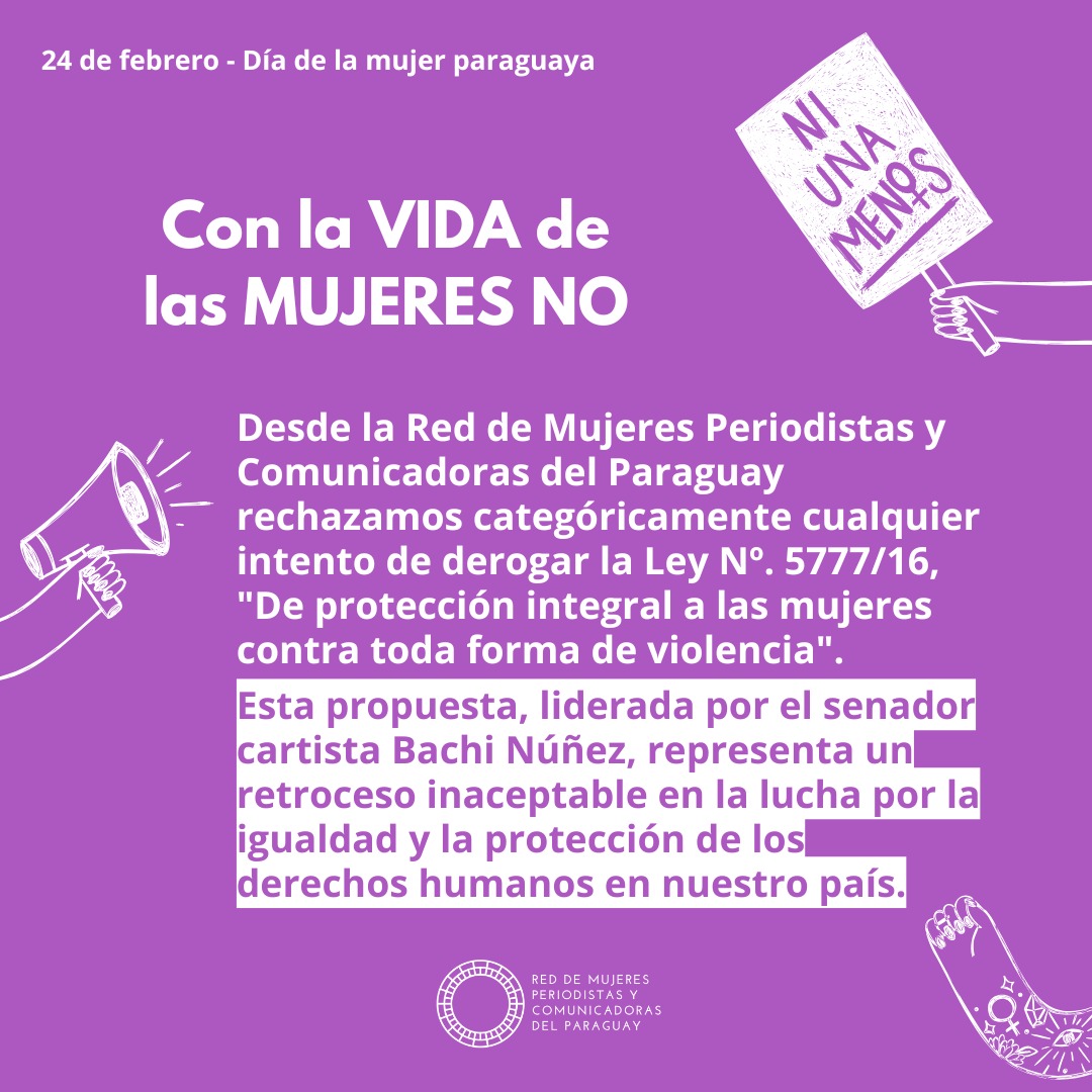 💜🇵🇾Hoy celebramos el Día de la Mujer Paraguaya en honor a las luchas de las mujeres a lo largo de la historia de nuestro país y su participación activa en todos los ámbitos de la sociedad: la mujer paraguaya como reconstructora de la patria.