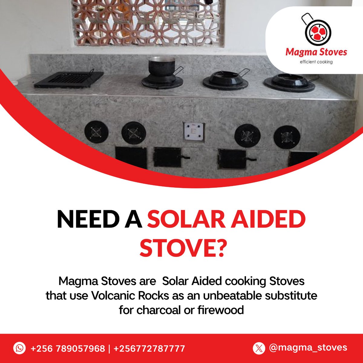 JosephBekalaze's tweet photo. Save time and money with @magma_stoves! π₯ Cook faster and more efficiently with less fuel consumption. #EfficientCooking #MagmaStoves #Uganda"
"Join the Magma Stove revolution! π₯ Experience the benefits of clean, efficient cooking for yourself https://t.co/LQqjEwJeah