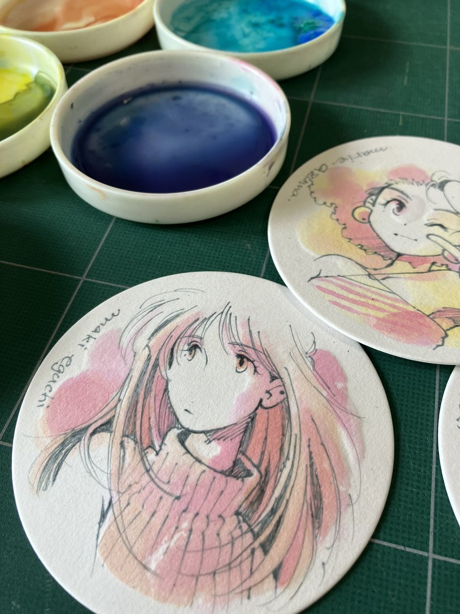studio_carmine's tweet photo. 【お土産好適品】
うわwめっちゃ滲む!けどメッチャメチャおもろい!笑💨
コースターに描いてます☆こんなの持っていきまーす!丶(°∀°)ノ✨✨
#九州コミティア9
#feelog https://t.co/CewkP9QX9Q